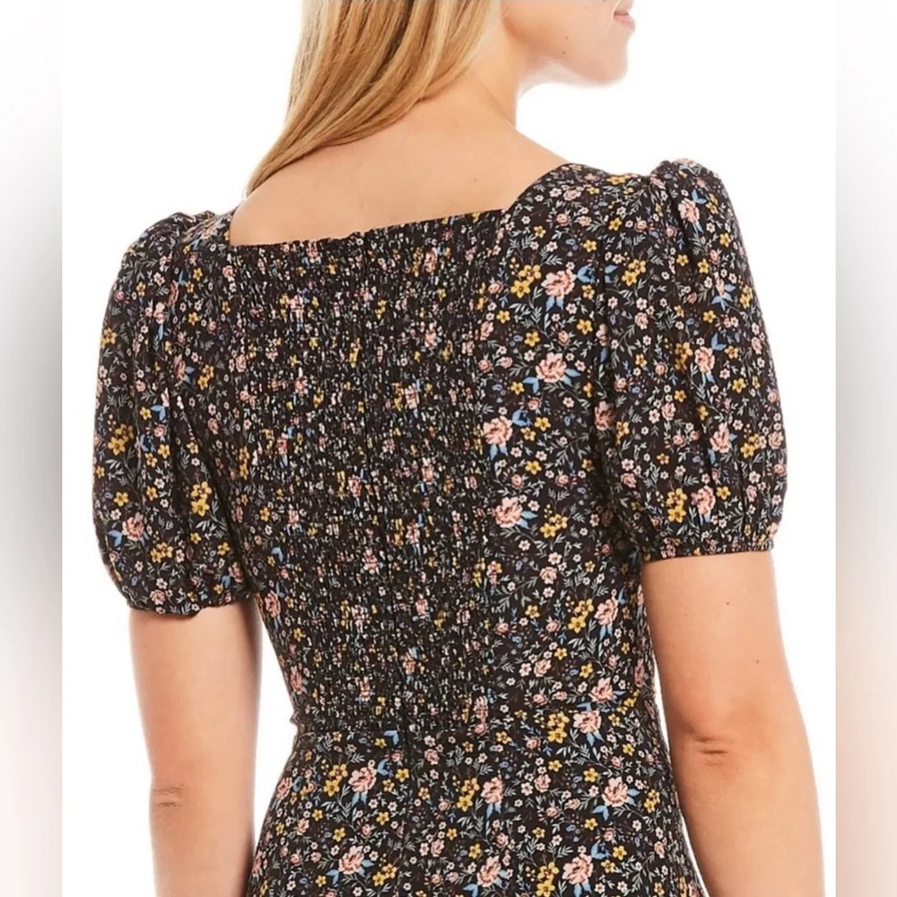 FRENCH CONNECTION Delmira Verona Floral Print Mini Dress Womens Size 8 - NWT - Picture 3 of 6